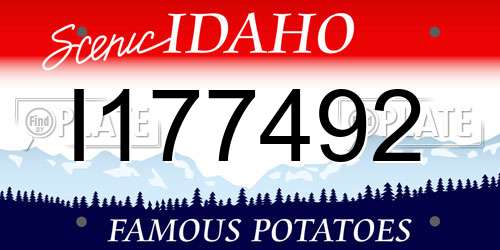 I177492 Idaho License Plate