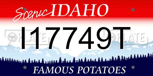 I17749T Idaho License Plate