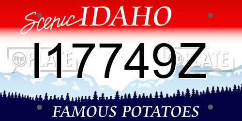 I17749Z Idaho License Plate