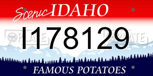 I178129 Idaho License Plate