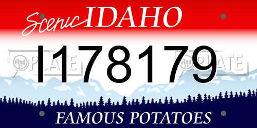 I178179 Idaho License Plate