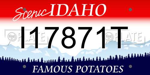I17871T Idaho License Plate