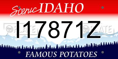 I17871Z Idaho License Plate