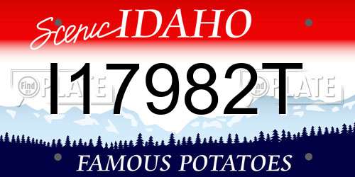 I17982T Idaho License Plate