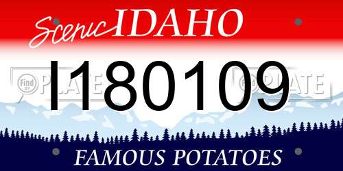I180109 Idaho License Plate