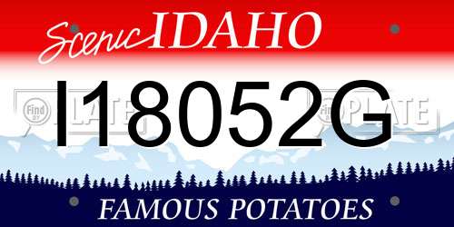 I18052G Idaho License Plate