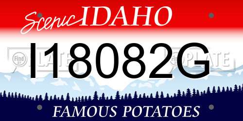 I18082G Idaho License Plate