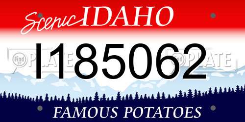 I185062 Idaho License Plate