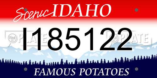 I185122 Idaho License Plate