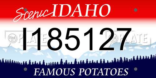 I185127 Idaho License Plate