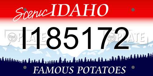 I185172 Idaho License Plate