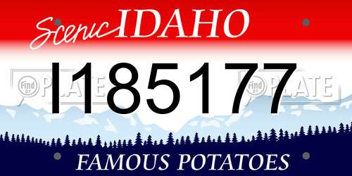 I185177 Idaho License Plate