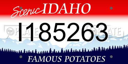 I185263 Idaho License Plate