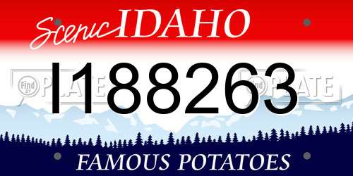 I188263 Idaho License Plate
