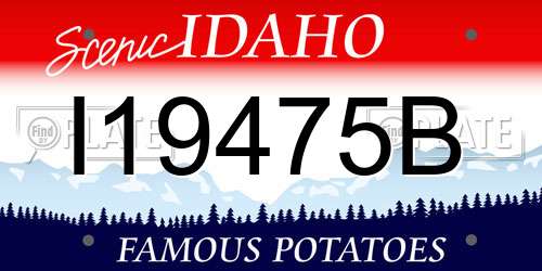 I19475B Idaho License Plate