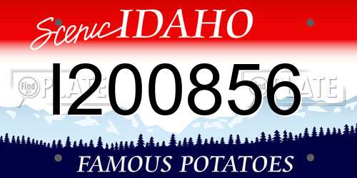 I200856 Idaho License Plate