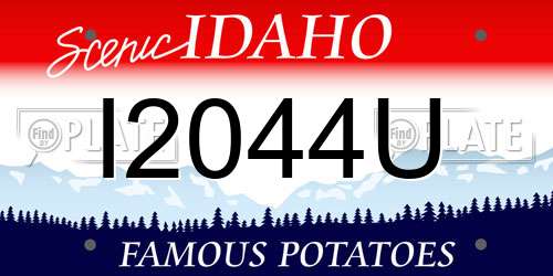 I2044U Idaho License Plate