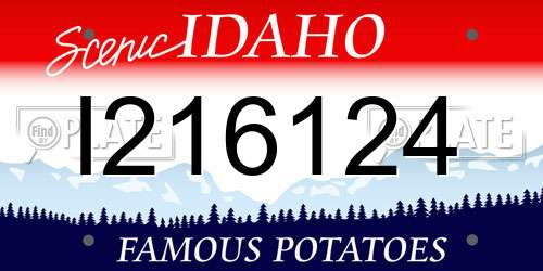 I216124 Idaho License Plate