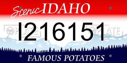 I216151 Idaho License Plate