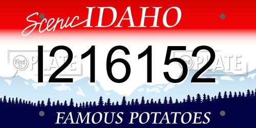 I216152 Idaho License Plate