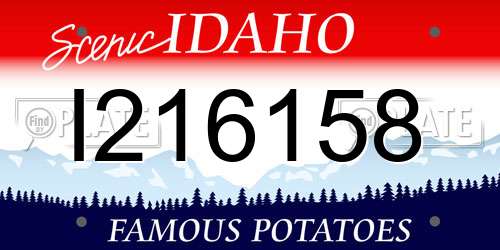 I216158 Idaho License Plate