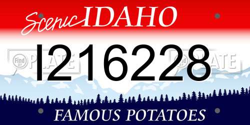 I216228 Idaho License Plate