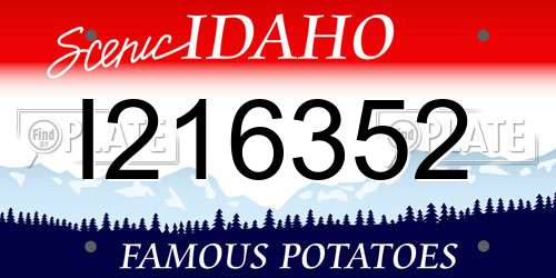 I216352 Idaho License Plate