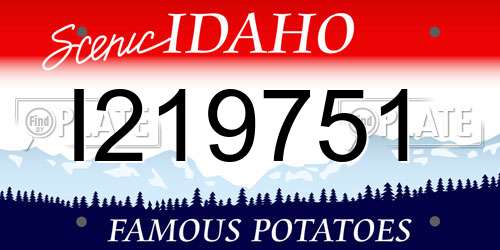 I219751 Idaho License Plate