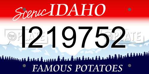 I219752 Idaho License Plate