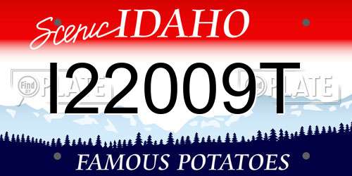 I22009T Idaho License Plate