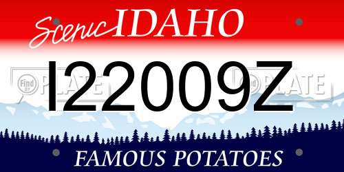 I22009Z Idaho License Plate