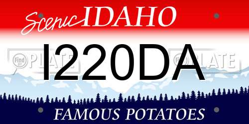 I220DA Idaho License Plate