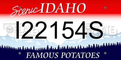 I22154S Idaho License Plate