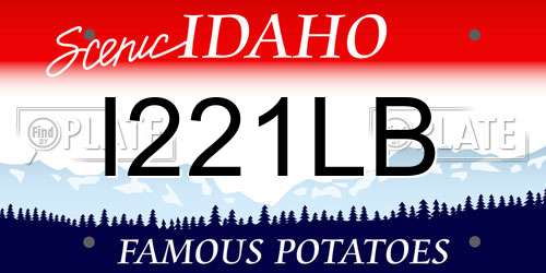 I221LB Idaho License Plate