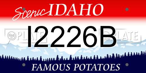 I2226B Idaho License Plate