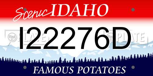 I22276D Idaho License Plate