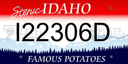 I22306D Idaho License Plate