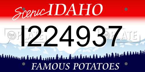 I224937 Idaho License Plate