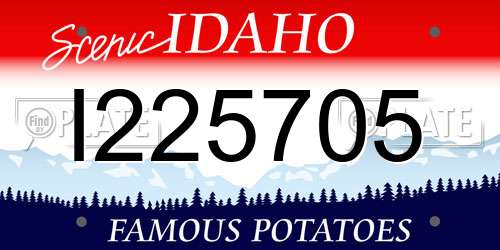 I225705 Idaho License Plate