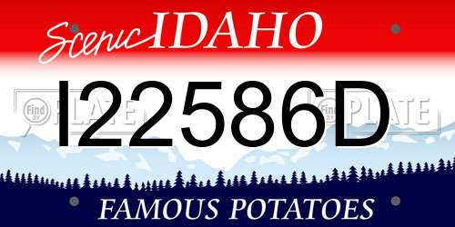 I22586D Idaho License Plate