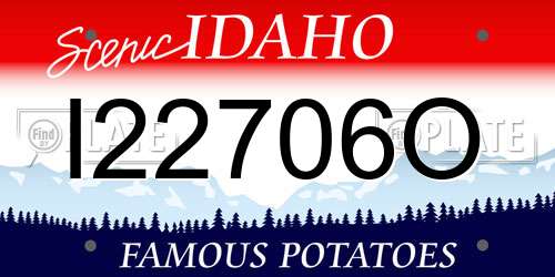 I22706O Idaho License Plate