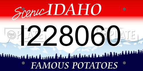 I228060 Idaho License Plate
