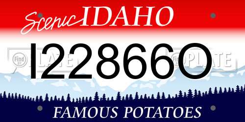 I22866O Idaho License Plate