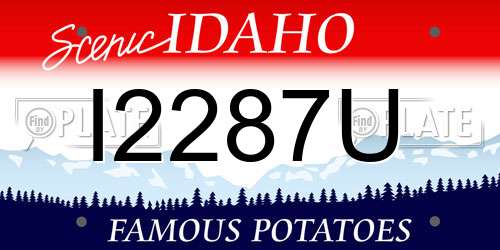 I2287U Idaho License Plate