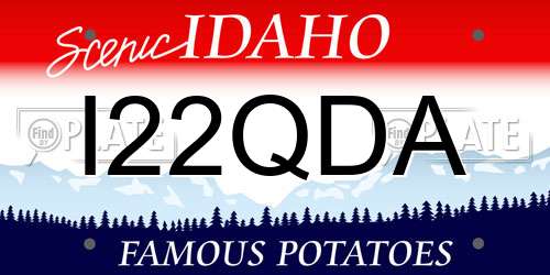 I22QDA Idaho License Plate