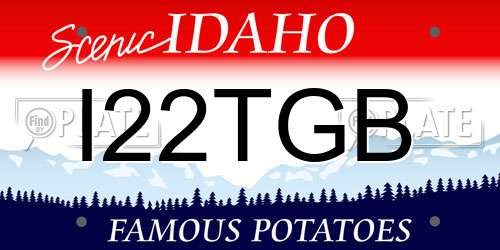 I22TGB Idaho License Plate