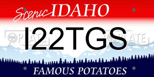 I22TGS Idaho License Plate