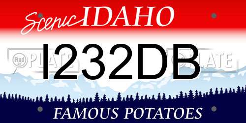 I232DB Idaho License Plate
