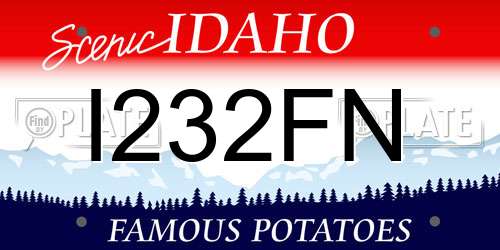 I232FN Idaho License Plate
