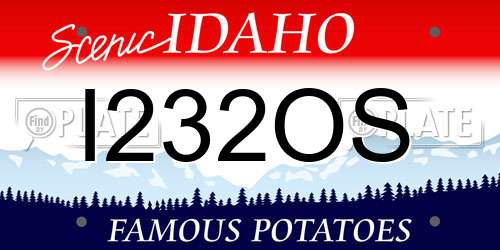 I232OS Idaho License Plate